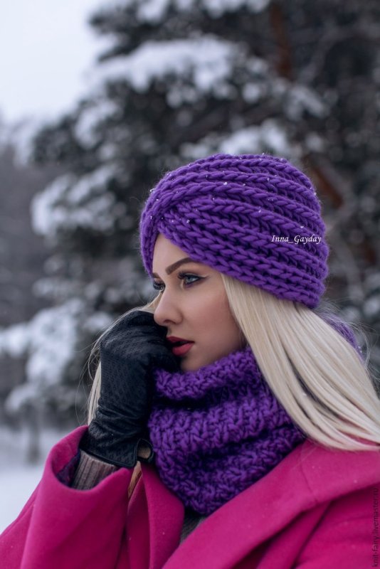 Шапка Ирен 11 сиреневый 54