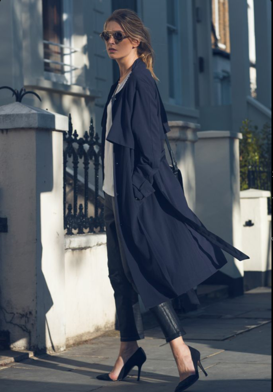 Черный тренч Street Style 2020