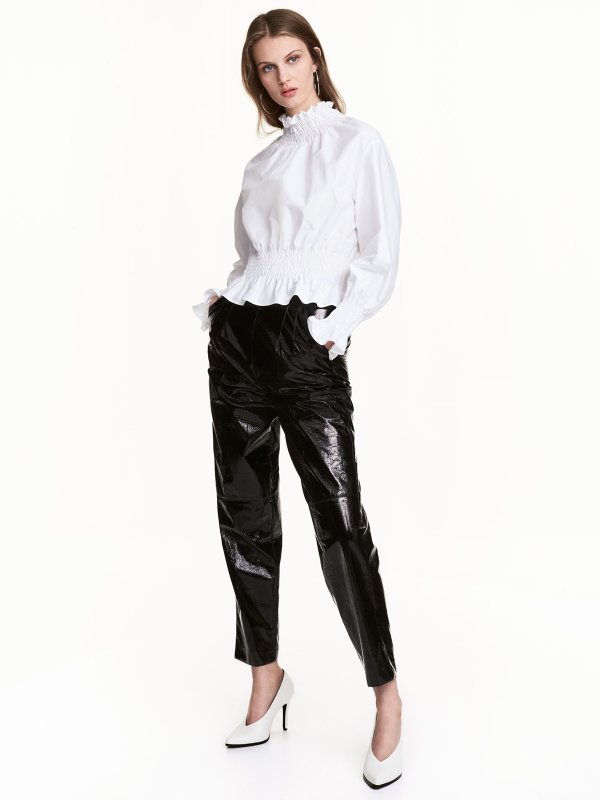 H&M брюки лакированные