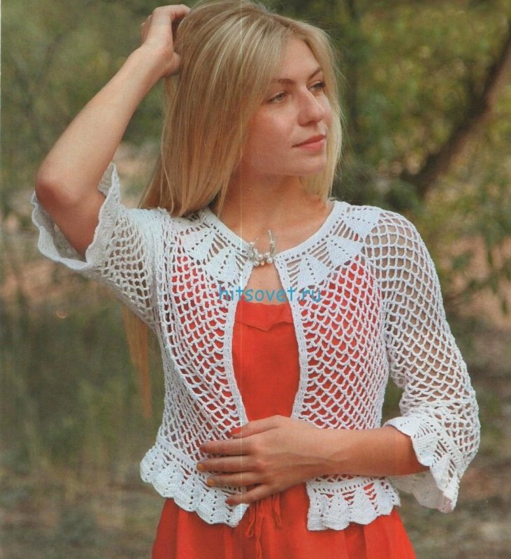 Летний ажурный жакет