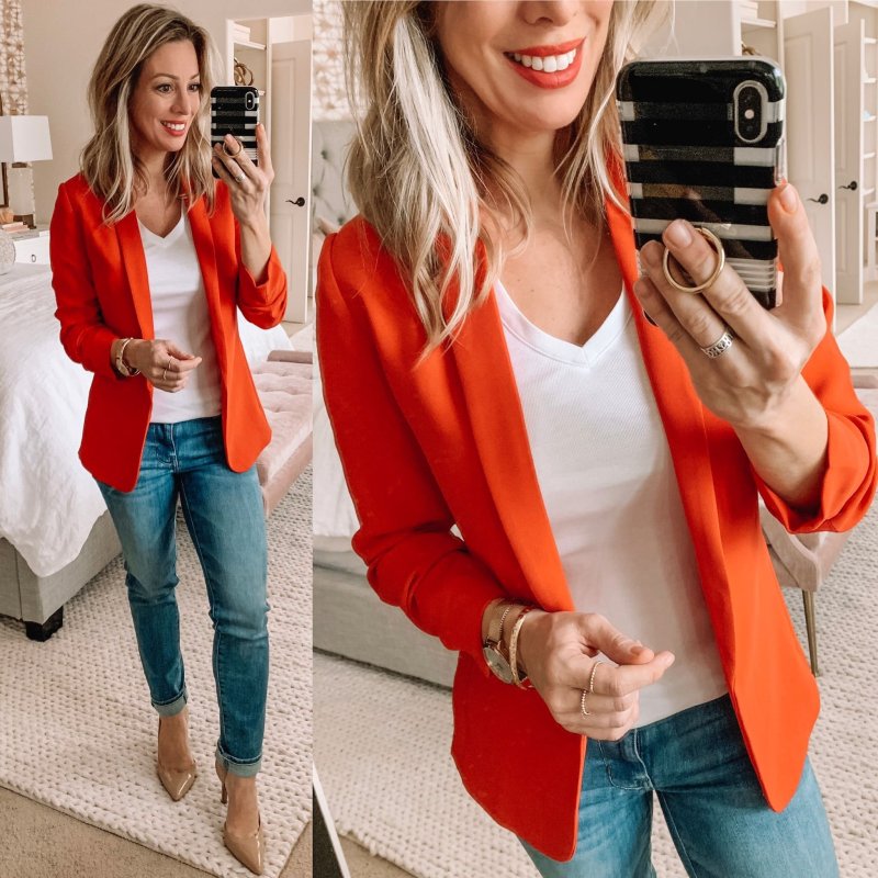 Zara Orange Blazer