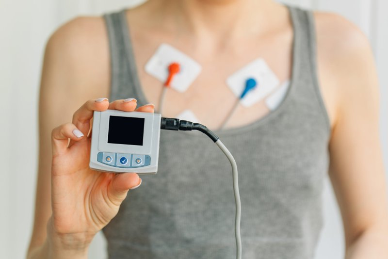 Holter ECG Monitor woman