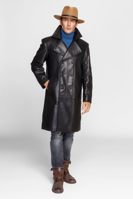 Leather Coat Jacket Duster