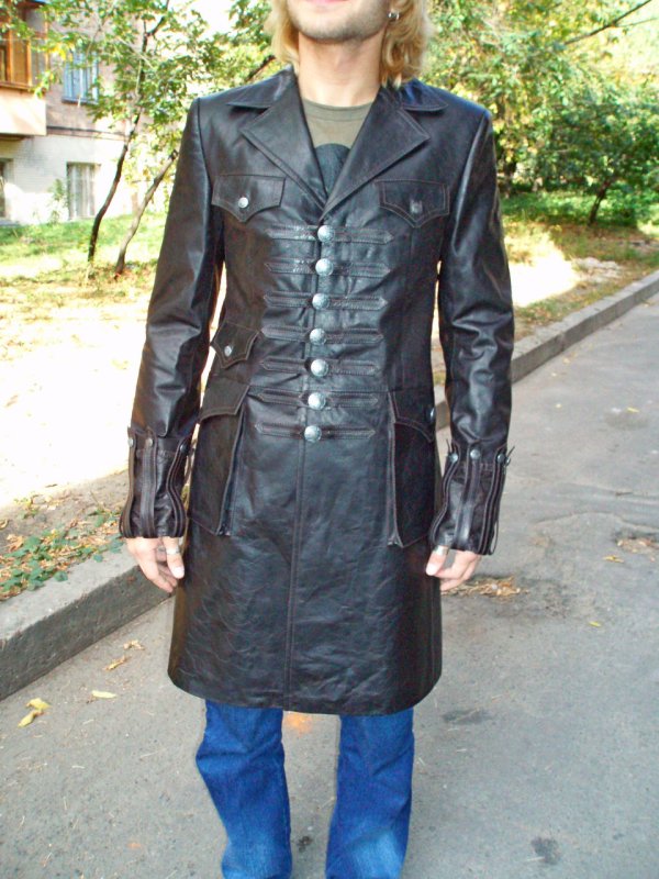 Мужской плащ кожаный Adamo Lamb Leather