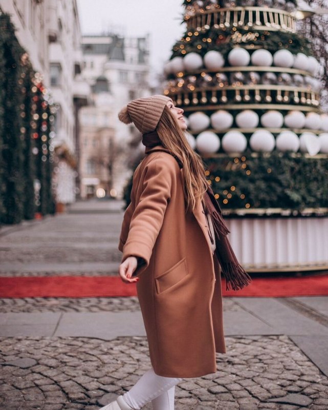 Пальто кэмел женское