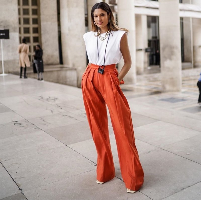 Брюки палаццо фуксия Zara