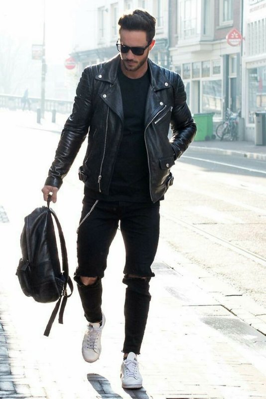 Мужская верхняя одежда Noora men's Genuine Lambskin Leather Jacket
