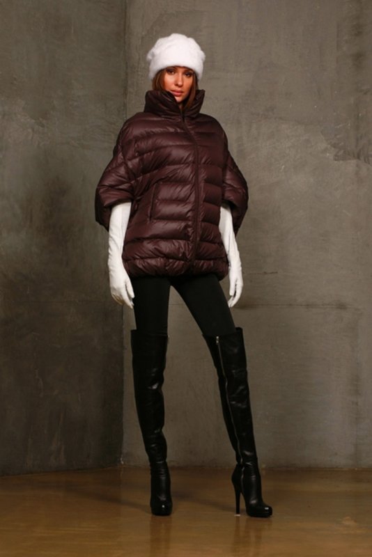 Vinyl Puffer Jacket fur Hood