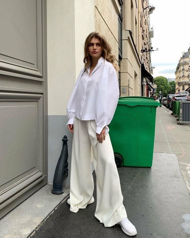 Брюки палаццо look
