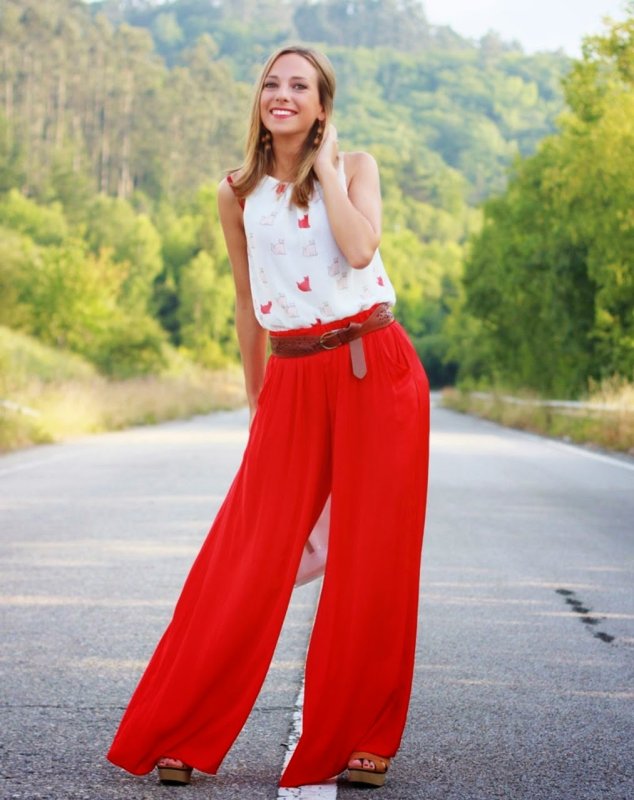 Брюки палаццо outfit