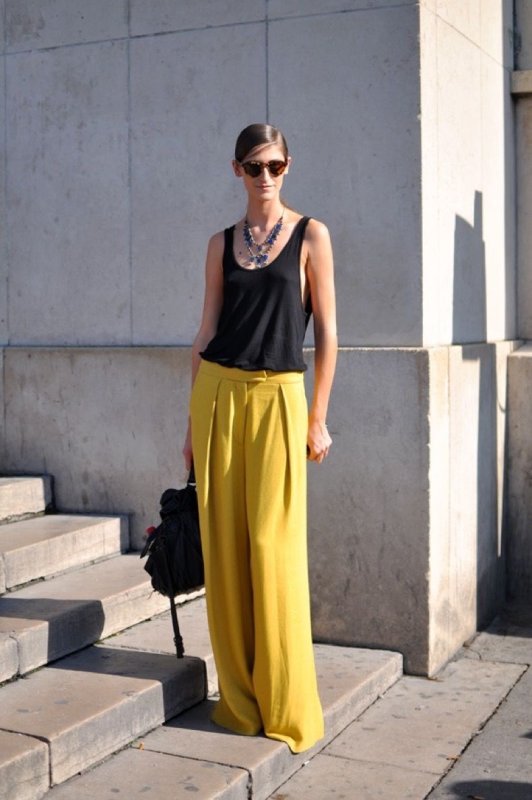 Брюки палаццо look