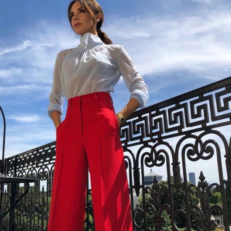 Брюки палаццо look