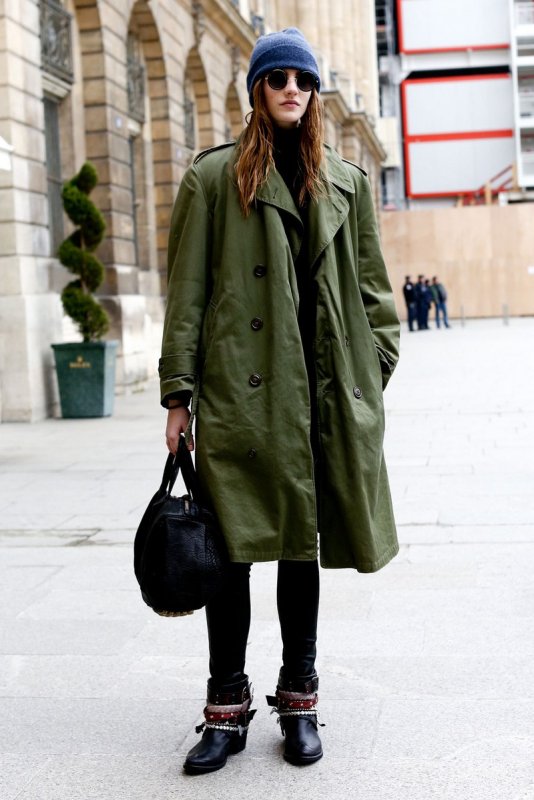 Zara тренч хаки лиоцелл