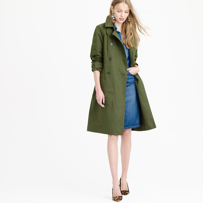 Тренч Burberry оливковый