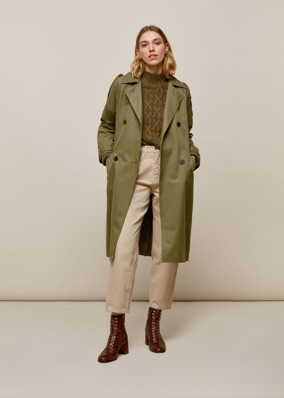 Тренч Зара Zara хаки
