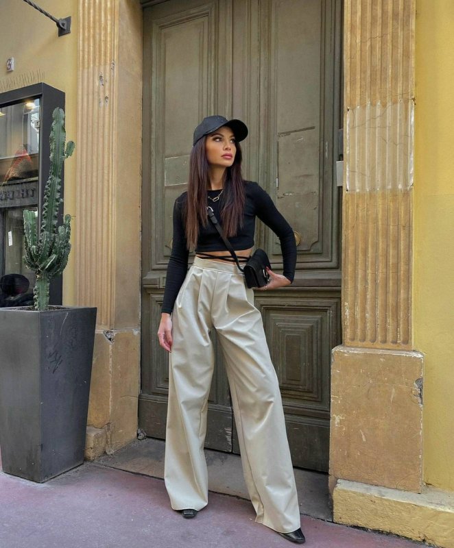 Брюки палаццо outfit