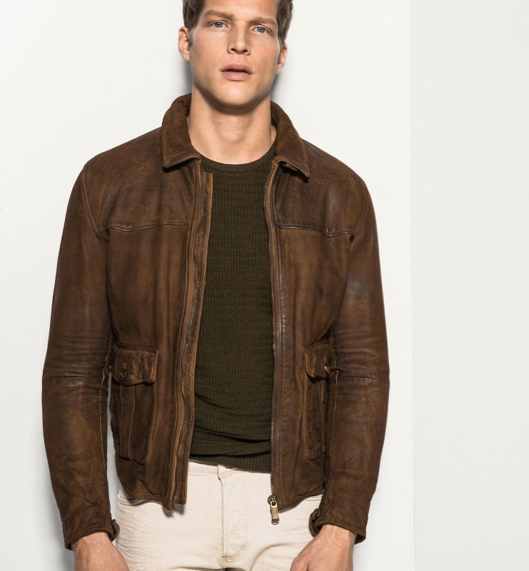 Massimo Dutti кожаная куртка коллекция 2014
