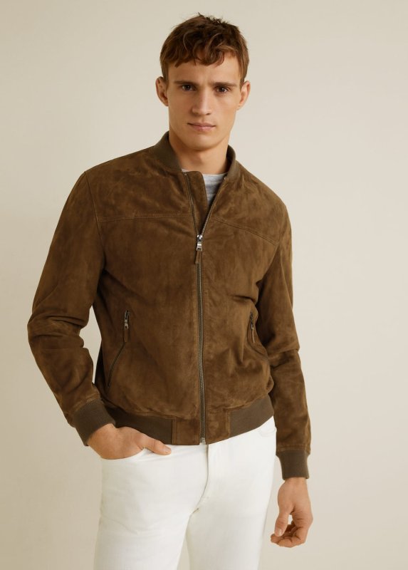 Suede Bomber Jacket