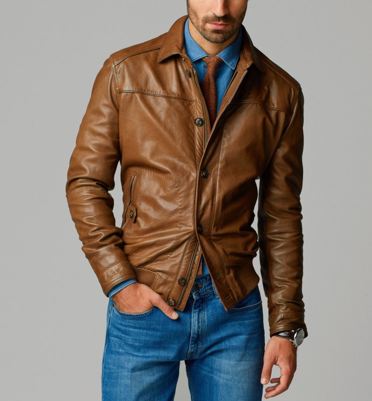 Massimo Dutti кожаный пиджак мужской