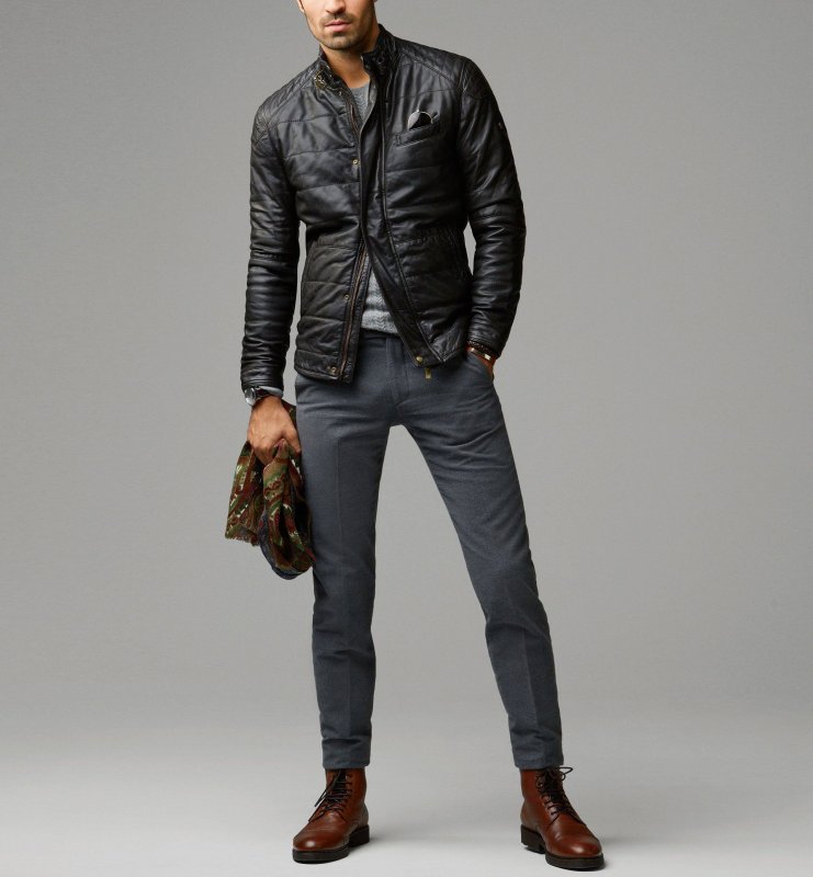 Massimo Dutti Leather Jacket men
