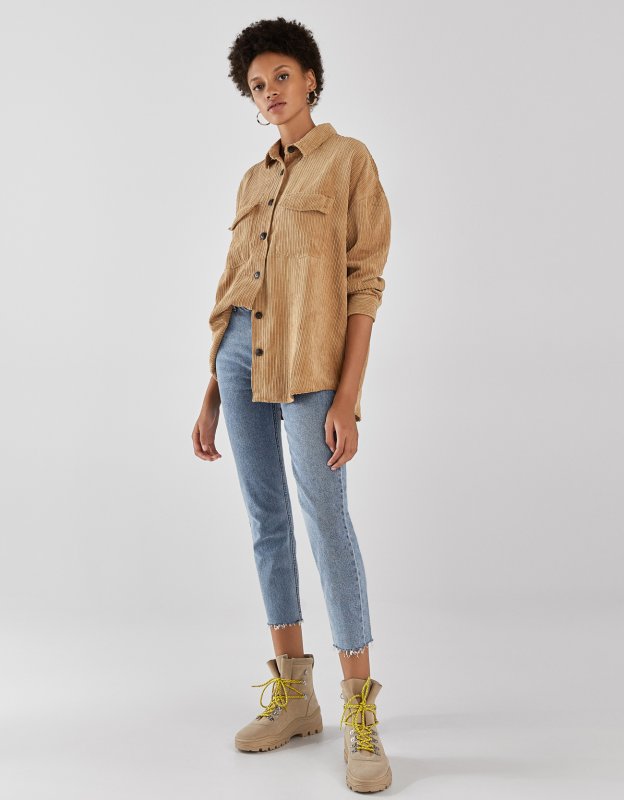 Вельветовое платье рубашка ASOS