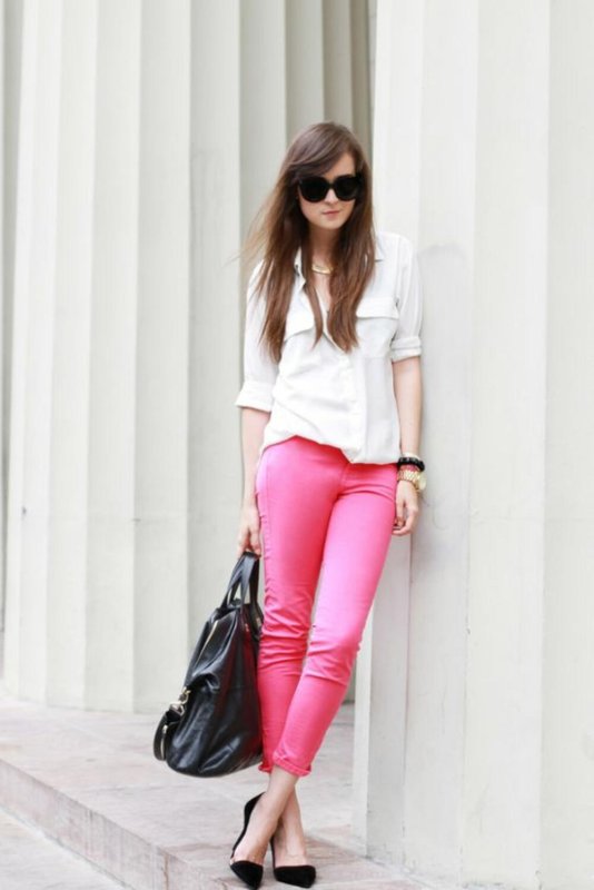Красные брюки Zara