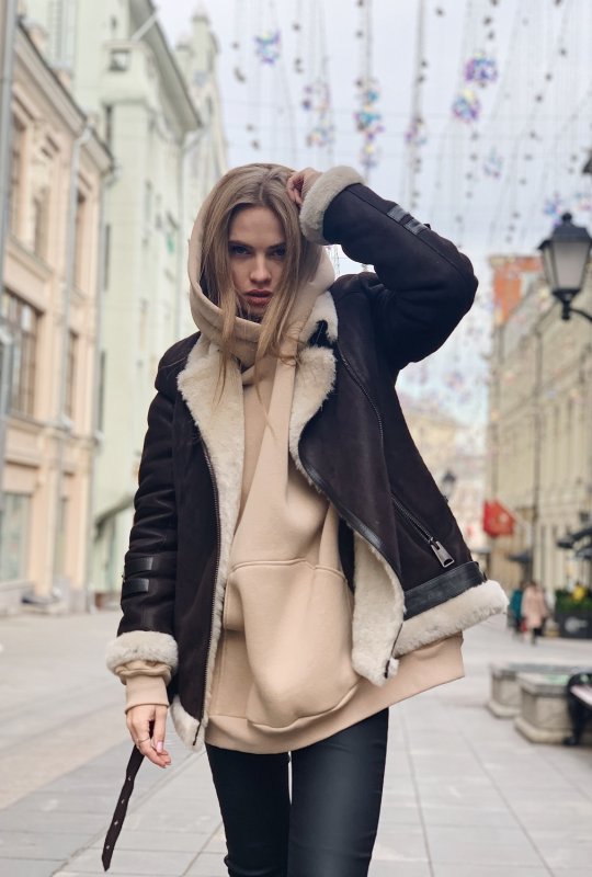 Дубленка Авиатор Bershka