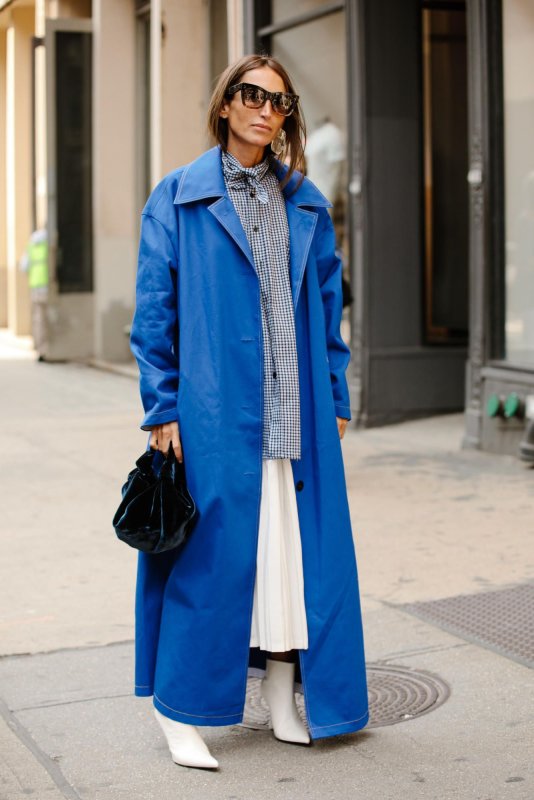 Denim Trench Coat стрит стайл