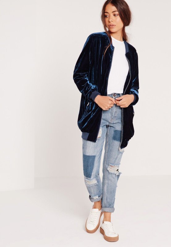 Бомбер of White Leather Varsity чёрная 2020