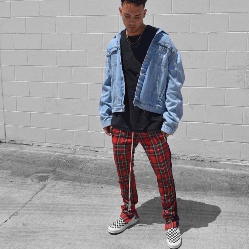 Levis Sherpa Jacket Red Plaid