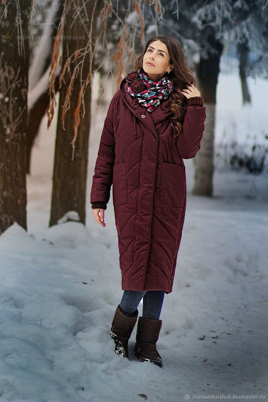 Пуховик Naumi 1103 Bordo - бордо