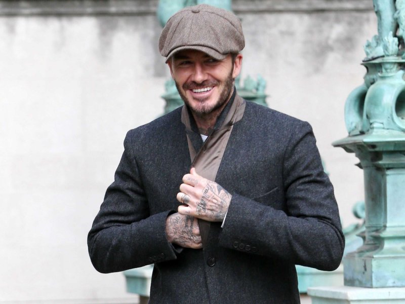 David Beckham пальто стиль