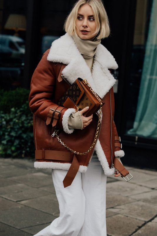 Дубленки Авиаторы Street Style