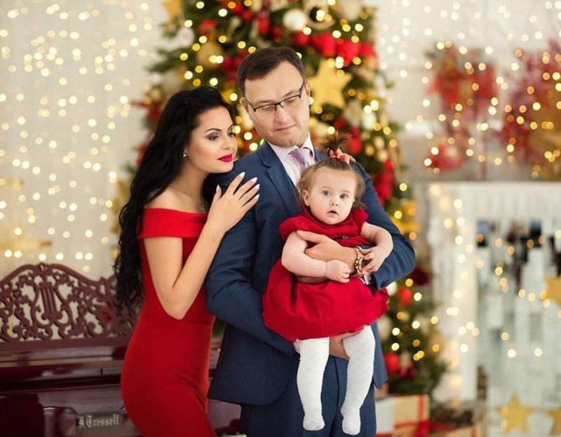 Семейная фотосессия в голубом