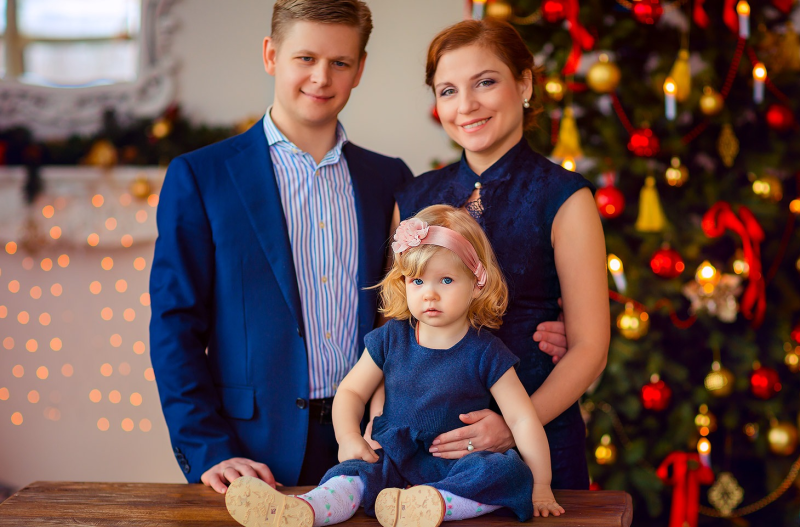 Новогодняя фотосессия семейная