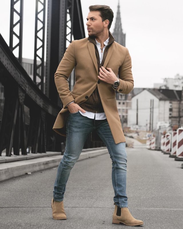 Тренч Street Style man Winter