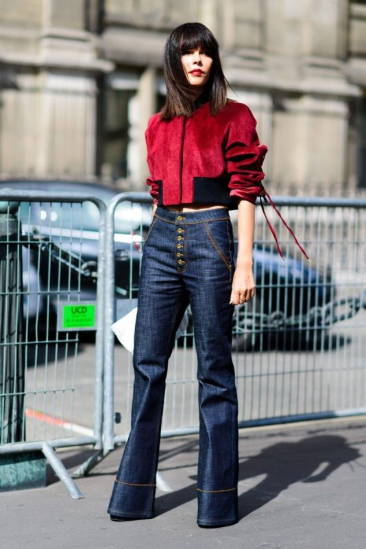 Джинсы wide Leg High Waist