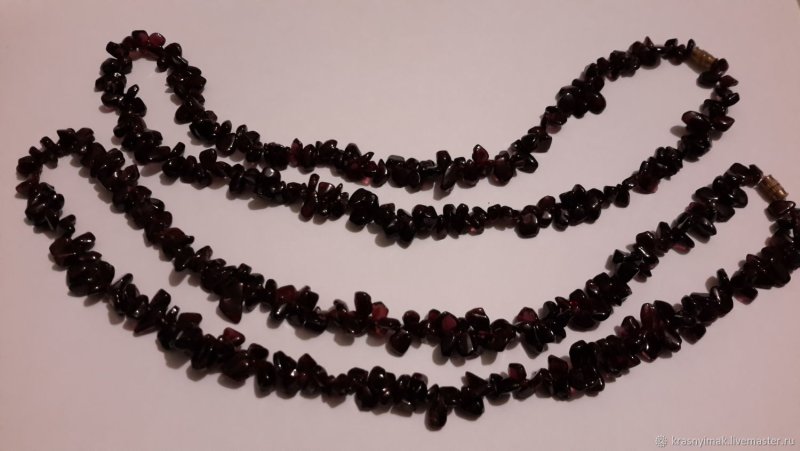 Бусы из граната Индия 074635 880