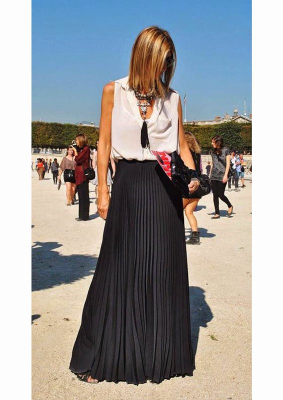 Street Style юбка плиссе макси
