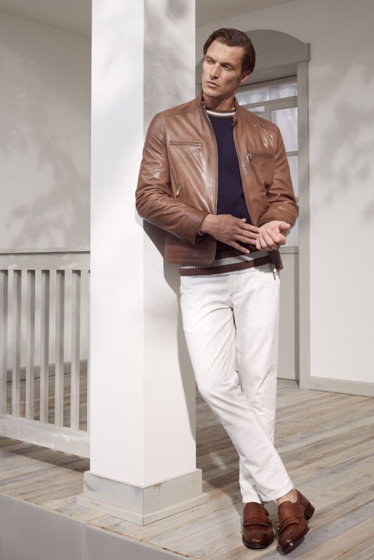 Brunello Cucinelli 2020 кожаная куртка мужская