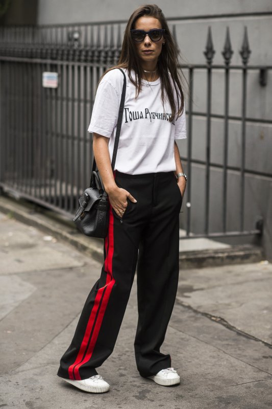 Street Style брюки с лампасами