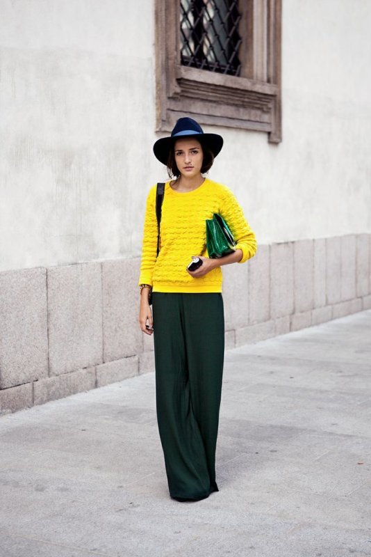 Зеленые брюки Uniqlo