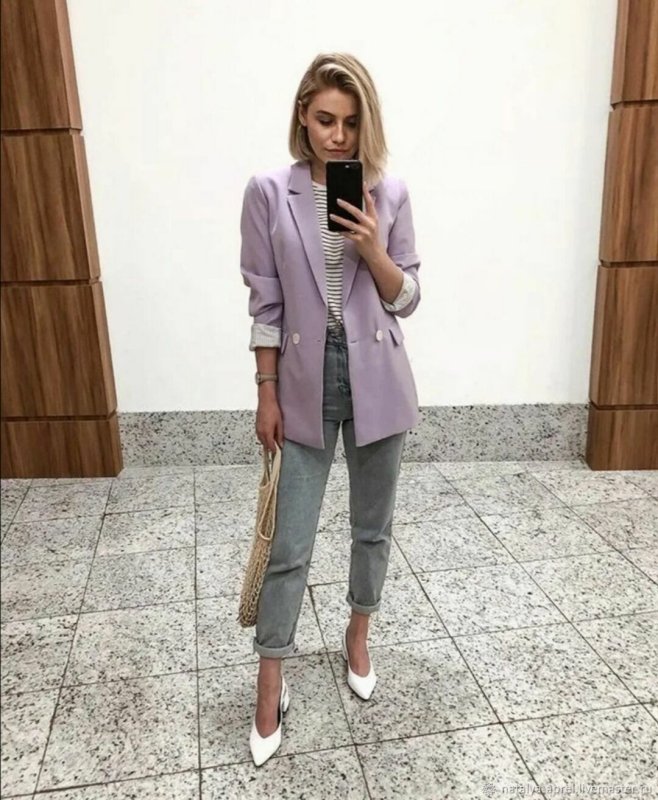 Фиолетовые летние штаны