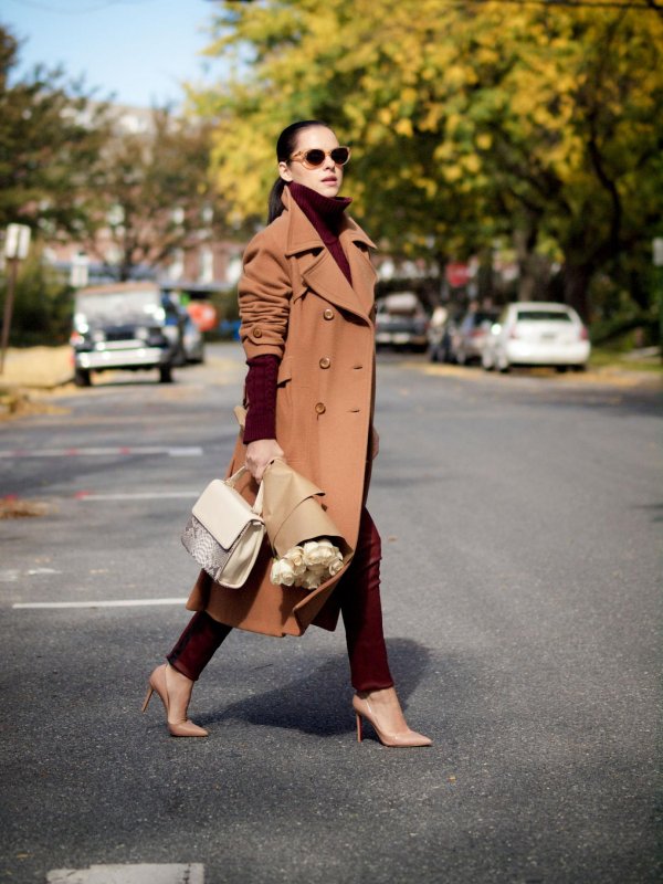 Пальто Casual Camel