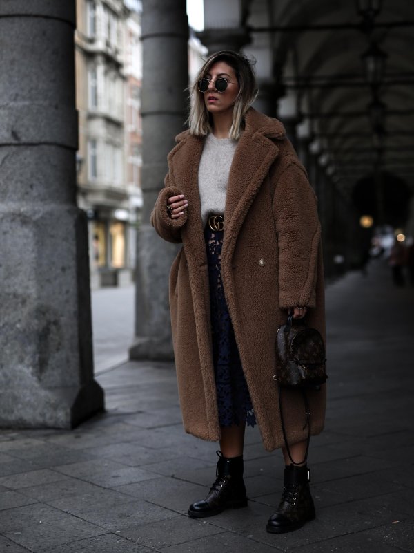 Короткий полушубок Тедди от Max Mara