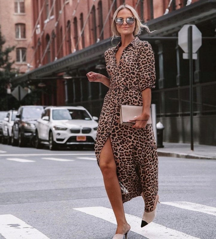 DKNY платье леопардовое