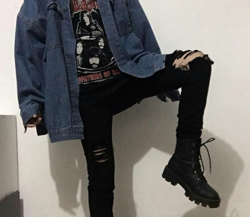 Goth outfit Грандж 2019 корейский