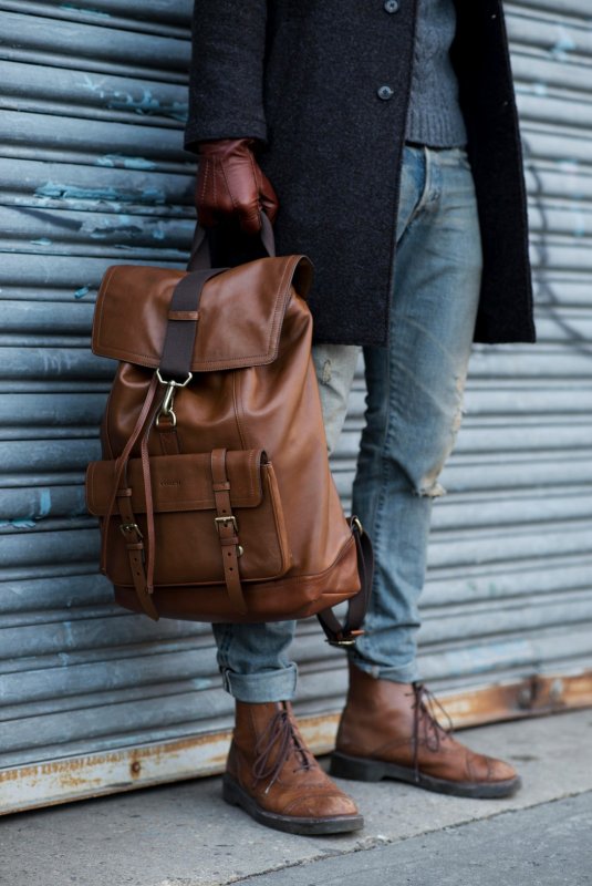 Piquadro Leather Backpack
