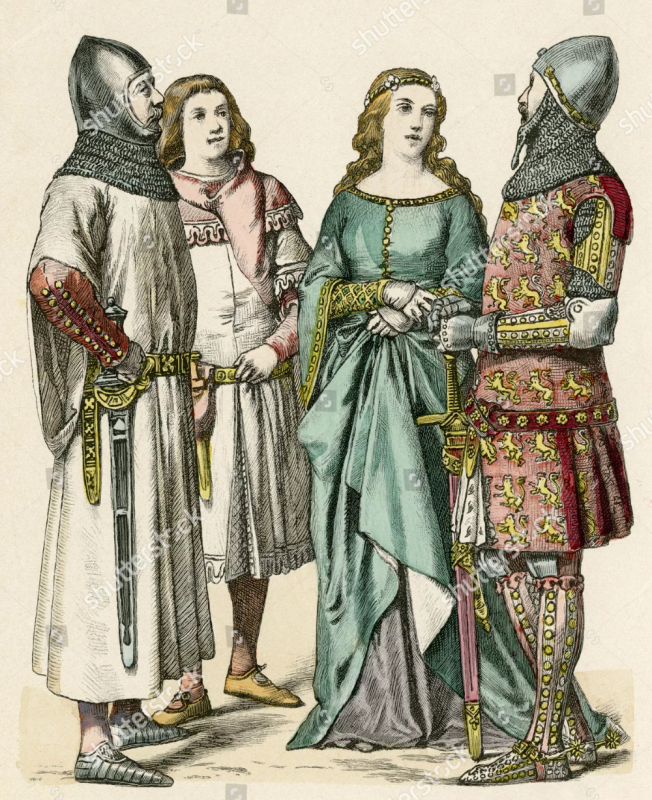 Костюм романский период (IX-XII)